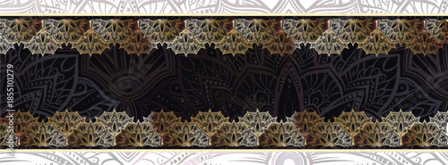 digital silk scarf design with seamless pattern