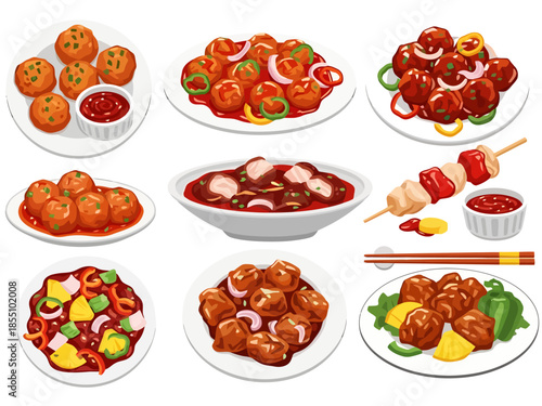 Assortment of Delicious Appetizers and Main Dishes