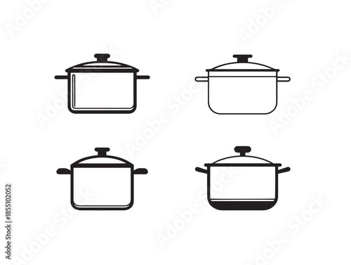 A beautiful and nice collection of simple pot themed icons with clean lines