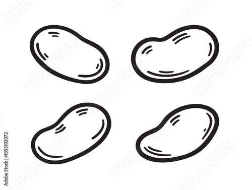 A simple and beautiful set of clean potato themed minimalist vector icons