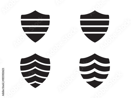 Stunning Collection of Modern Shield Design Icons for Security