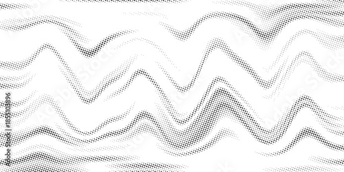 Dotted halftone gradient texture. Vanishing polka dot background. Repeating dots gradation pattern background. Black fading comic pop art overlay backdrop. Raster effect wallpaper. Vector halftone