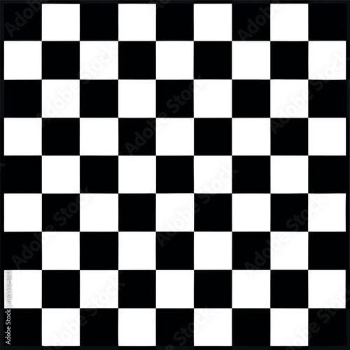 Black and white checkerboard pattern with clean, evenly spaced squares, minimal and high contrast design.