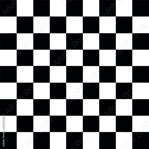 Black and white checkerboard pattern with clean, evenly spaced squares, minimal and high contrast design.
