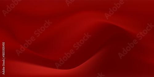 Abstract Red Gradient Background with Smooth Waves and Soft Flow. Suit for banner, web, poster, pamflet, brochure and presentation