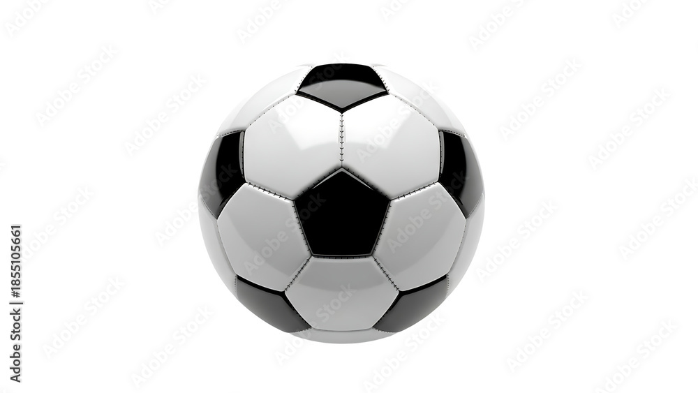 Fototapeta premium A classic soccer ball isolated on a neutral surface, perfect for any sports related content