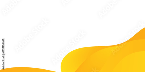 Abstract Yellow Wave Background on White with Smooth Modern Shapes. modern creative trendy design