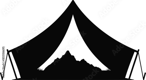 Mountain View From Camping Tent