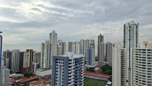 View of Panama City buildings from above
