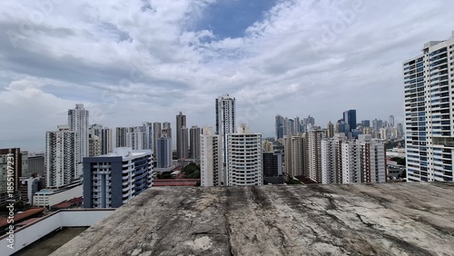 View of Panama City buildings from above