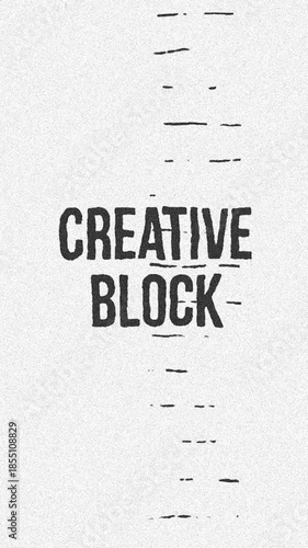 Creative Block - mental health concept Minimalist Glitch Effect