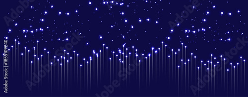 Modern Blue Digital Network Background with Connected Dots for technology, cybersecurity, artificial intelligence, blockchain, cloud computing, and business presentations, websites, and marketing