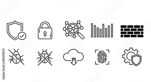 Security and protection icons