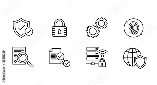 Illustrations of security and data protection