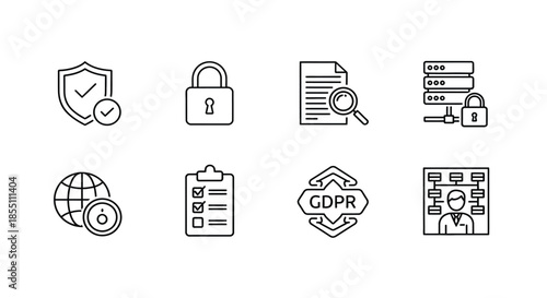 Data security and compliance icons