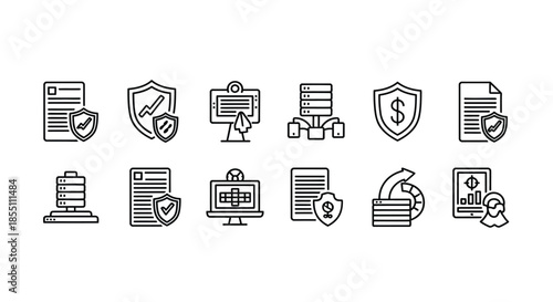Security and data protection icons