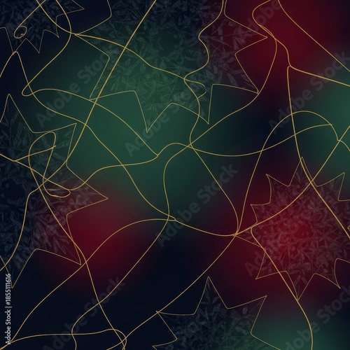 An abstract illustration featuring stars and chaotic lines evokes a dynamic mood. Great for use in creative projects and backgrounds.