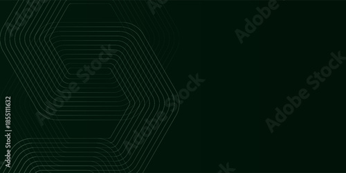 Green cyberspace hexagonal background modern light. Hexagonal grid technology pattern design