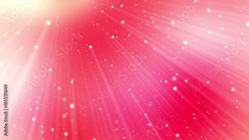 Bright pink light rays floating in space