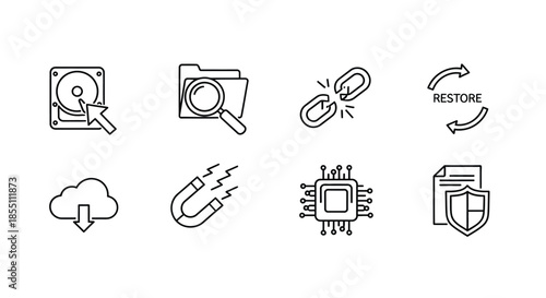 Data management and security icons