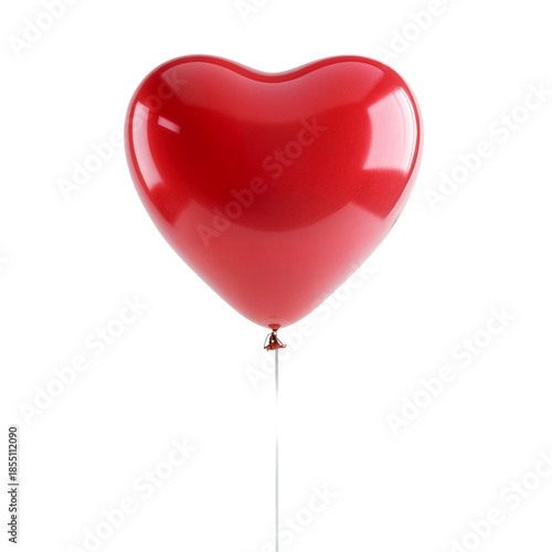 Shiny Red Heart Balloon for Love and Celebration