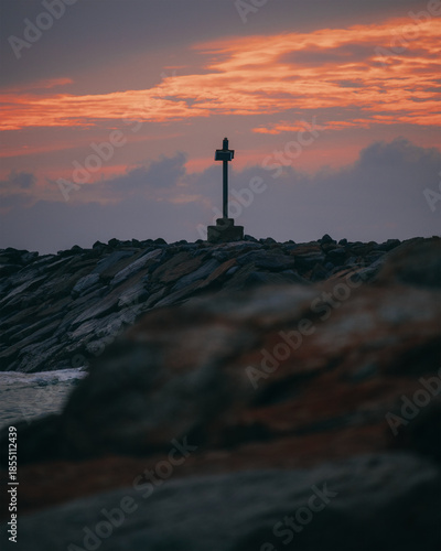 cross in the mountains