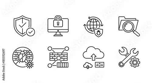 Essential cybersecurity icons