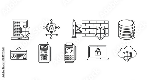 Illustrations of various security measures
