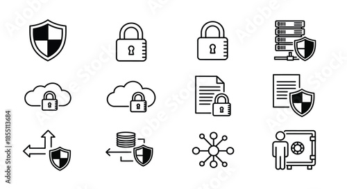 Illustrations of security and data protection