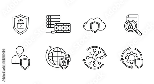 Illustrations of various cybersecurity concepts