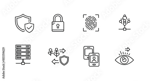 Various cybersecurity icons