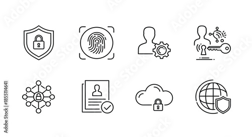 Illustrations of various security concepts