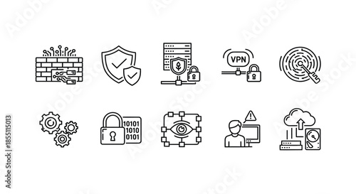 Illustrations of various cybersecurity concepts