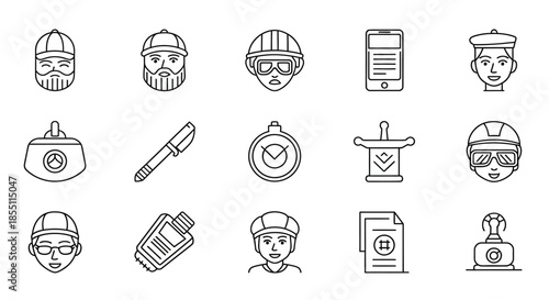 Workplace safety and management icons
