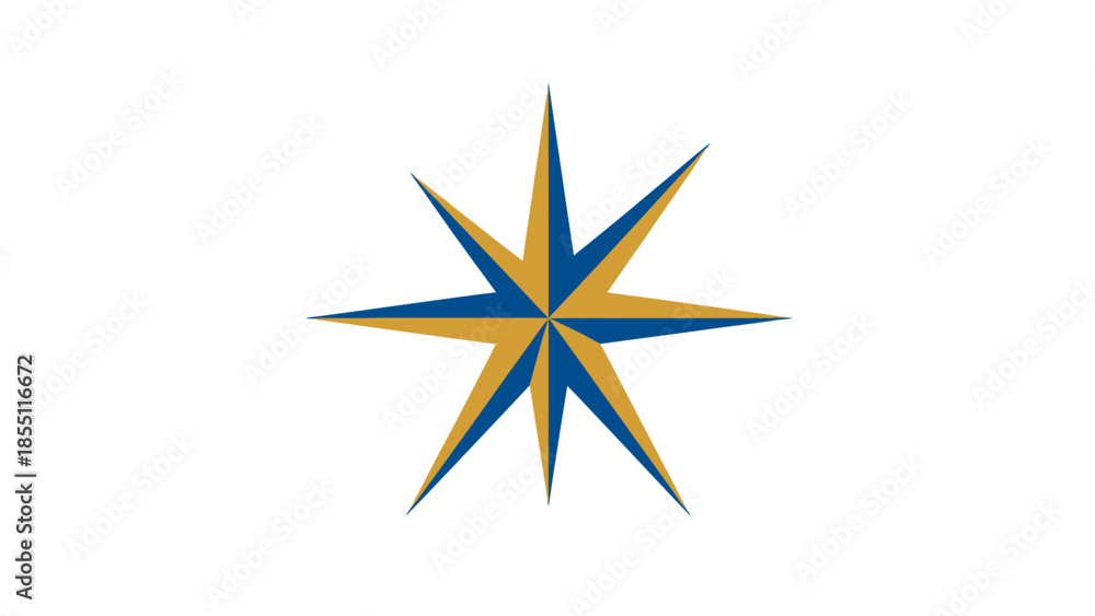 Obraz premium Abstract Starburst Graphic - Blue and Gold