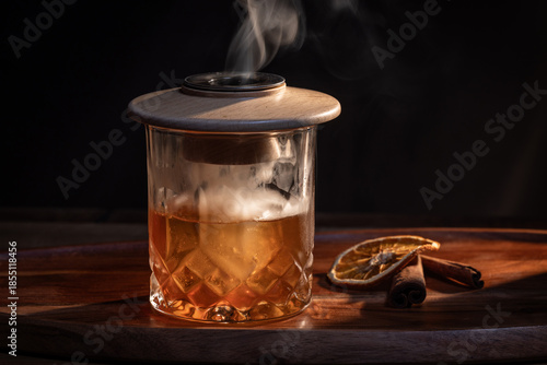 Wallpaper Mural Aromatic smoke added to the top of an Old Fashioned Cocktail Torontodigital.ca