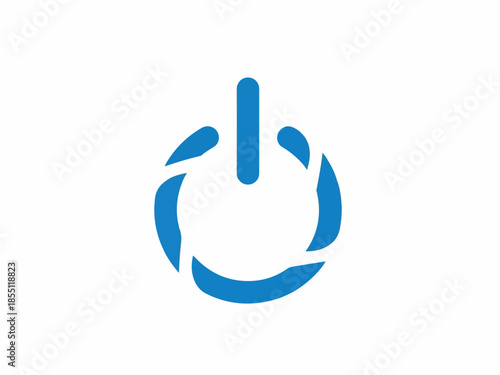 Digital Power Icon A Simple and Clear Graphic Design on a White Background, Ready to Use