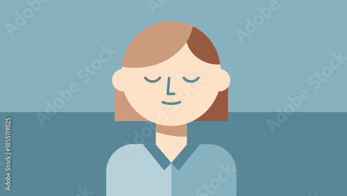 Woman with Eyes Closed in Serenity.