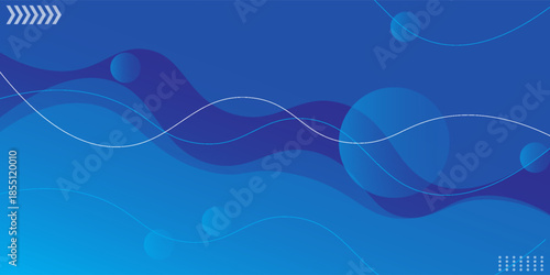 Liquid color background design. Blue elements with fluid gradient. Dynamic shapes composition. Eps10 vector