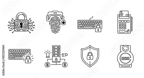 Illustrations of various security measures