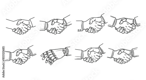 Various handshake styles
