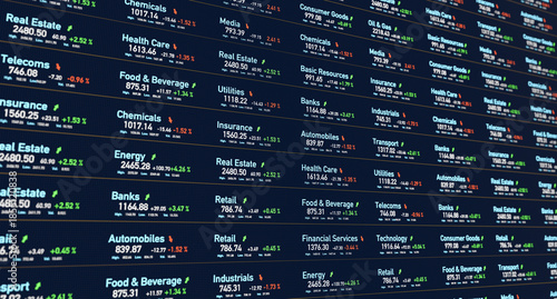 Photos Industrial sectors, telecoms, energy, chemicals, media, insurance, health care, transport, stock market information