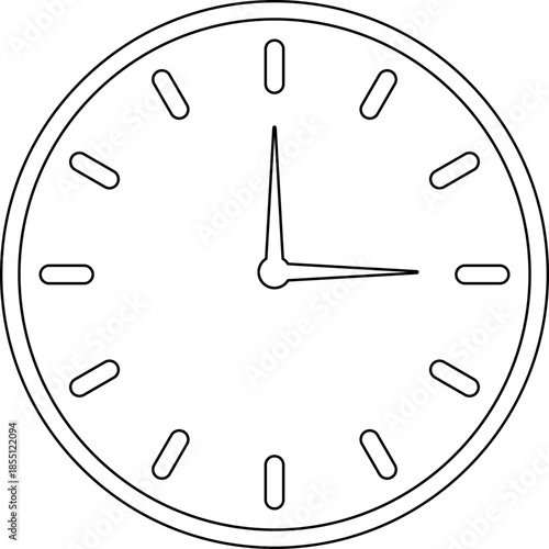Simple analog clock Vector