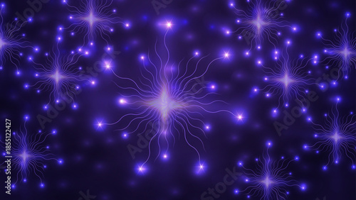 Neon Purple Starburst Glow Background (16:9)