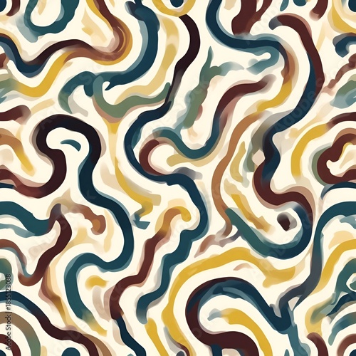 abstract seamless pattern with waves