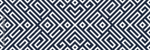 Obraz na plátne Geometric Greek Key Seamless Pattern – Modern Meander Background
