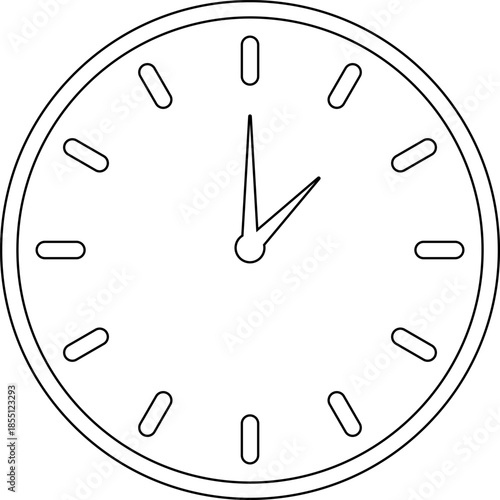 Simple clock face Vector