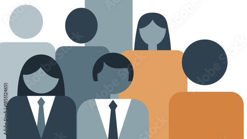 Group of Business People Illustration.