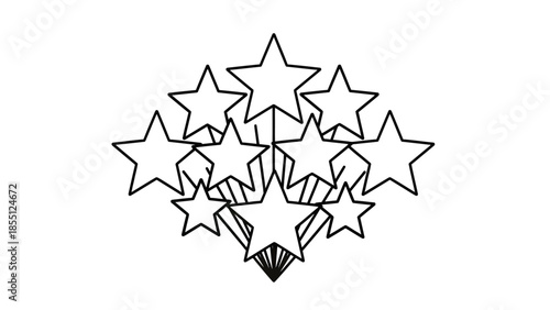 Starburst design, graphic element, award symbol, celebration, success concept