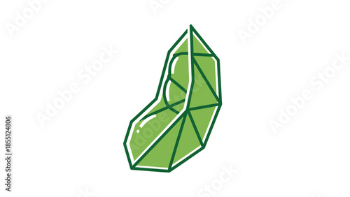 Green Chrysalis Symbol - Metamorphosis Concept